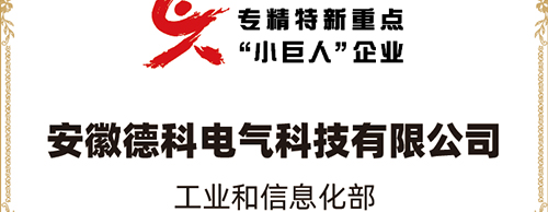 「小巨人 大分量」| 英超联赛买球官网（中国）有限公司
电气荣获“国家专精特新重点小巨人企业”称号！